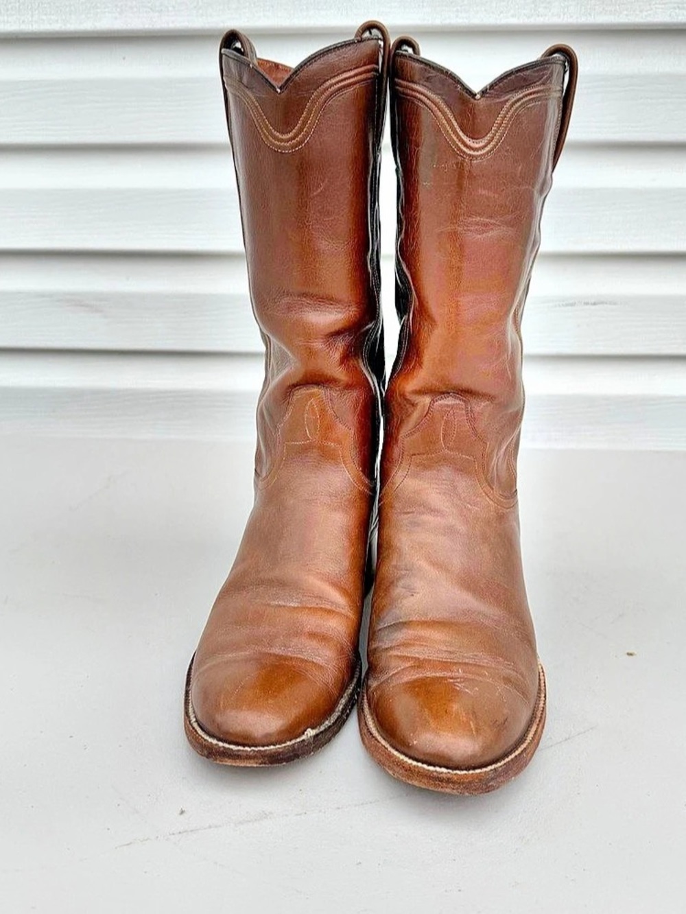 Dan Post Brown Leather Western Heeled Boots US 9B
